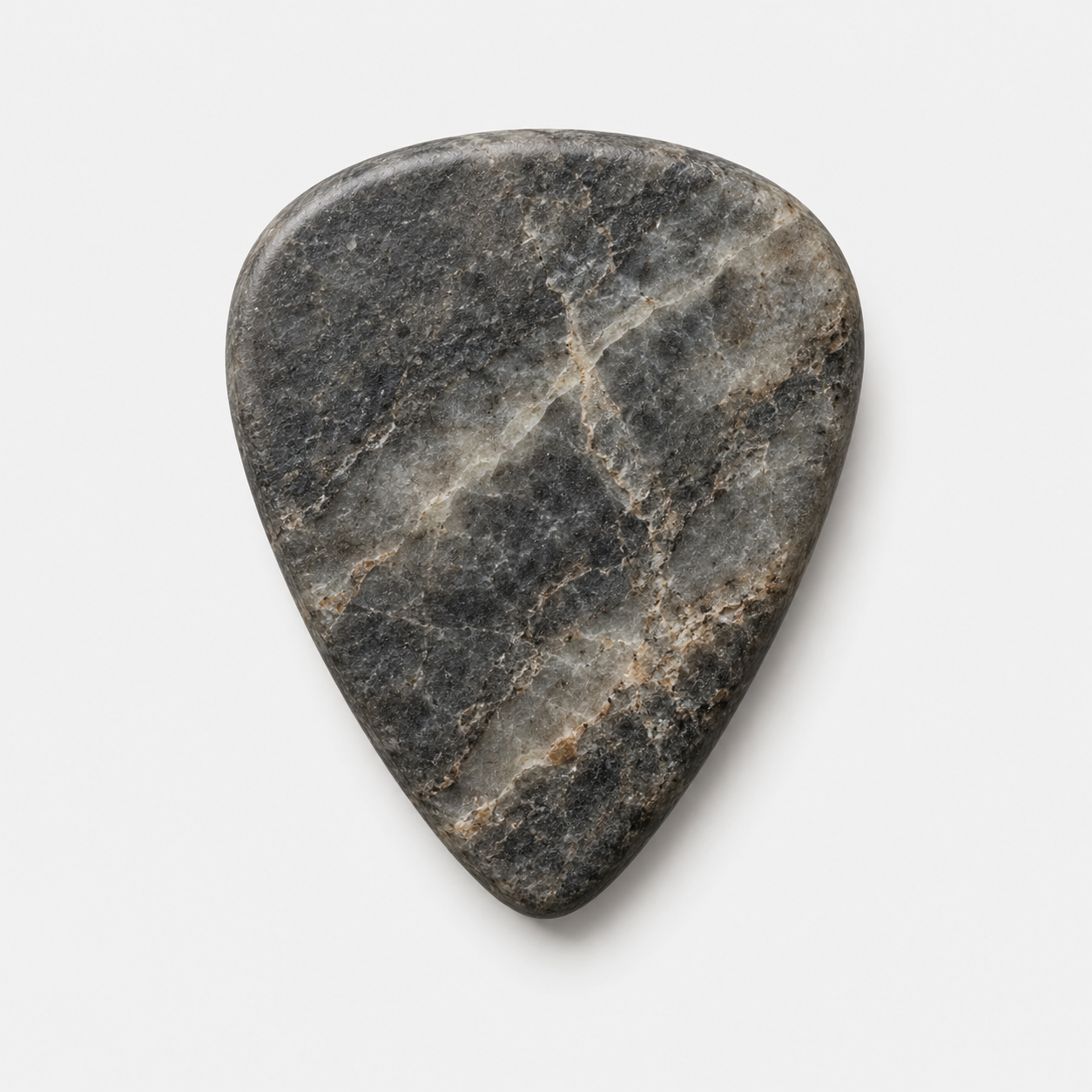 Polished stone guitar pick