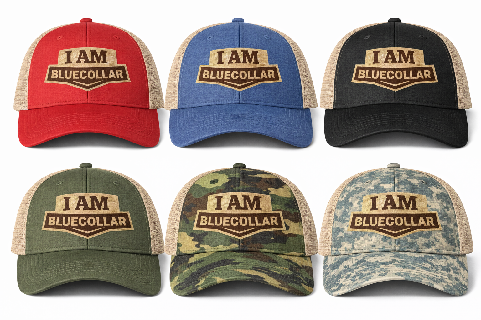 I AM BlueCollar Mesh Cap